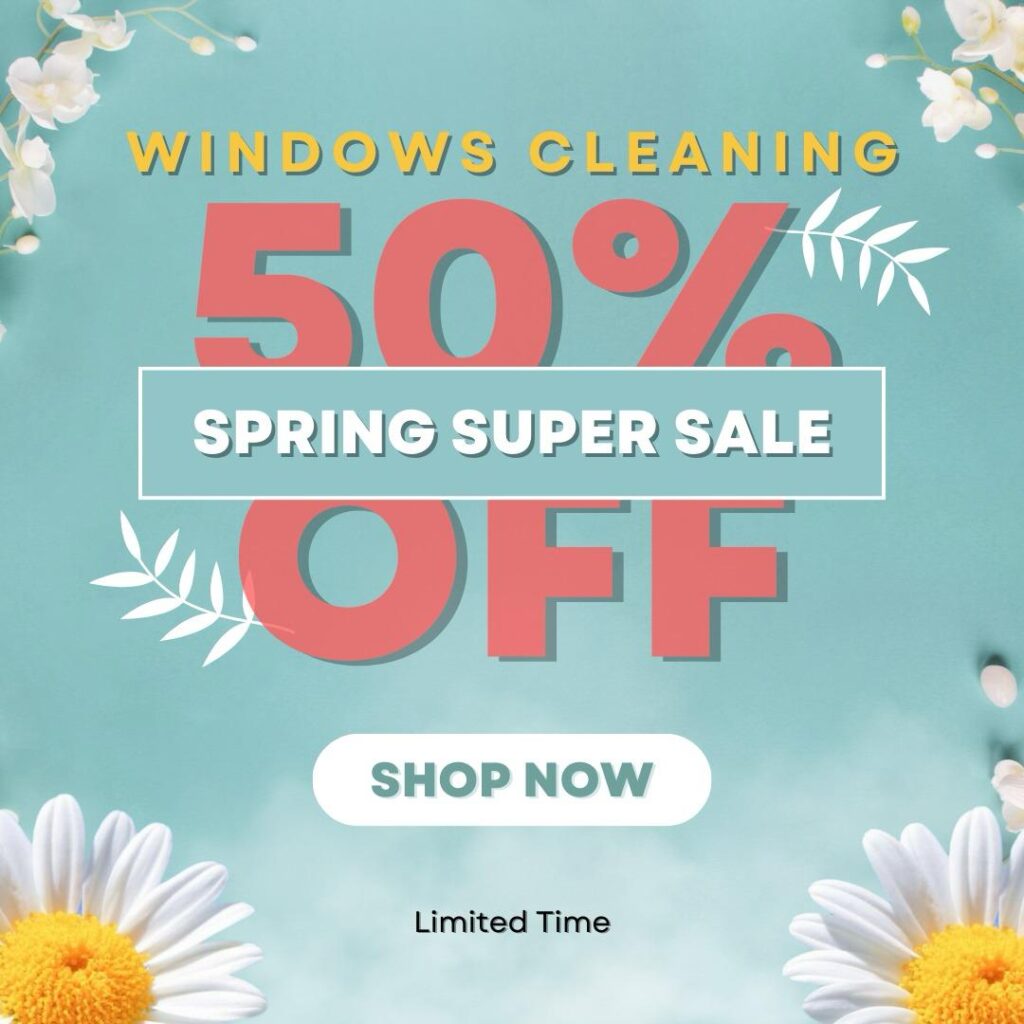 50% offer windows cleaning